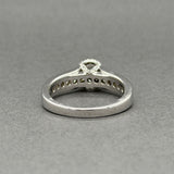 Estate 14K W Gold 0.96ctw H/I1-2 Diamond Eng. Ring