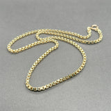 Estate 14K Y Gold 2.5mm 16.5” Box Chain