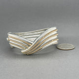 Estate SS 14 Chevron Bangle Bracelet