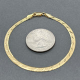 Estate 14K Y Gold 3.37mm Herringbone Bracelet