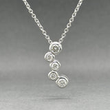 Estate 14K W Gold 0.72ctw Diamond Bubble Pendant