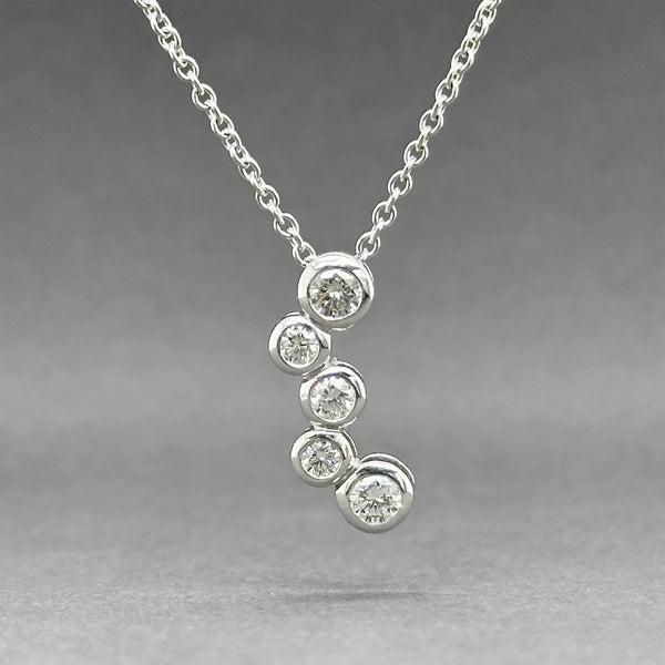 Estate 14K W Gold 0.72ctw Diamond Bubble Pendant