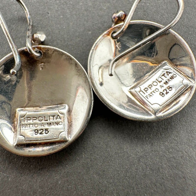 Estate Ippolita SS Classico Hammered Dome Dangle Earrings