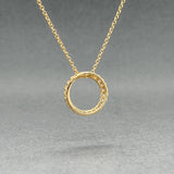 Estate 14K Y Gold 0.25ctw H-I/SI1-2 Diamond Circle Pendant