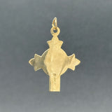 Estate 14K Y Gold Christ Head Cross Pendant