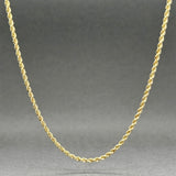 Estate 14K Y Gold 1.61mm 24” Rope Chain