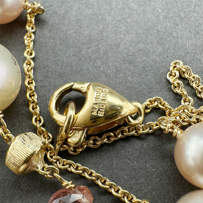 Estate Marco Bicego 18K Y Gold Paradise Pearl & Gemstone 36” Necklace