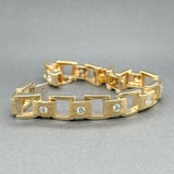 Estate 14K Y Gold 2.20ctw F/SI1-2 Diamond Link Bracelet