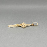 Estate 14K Y Gold 33.44mm Crucifix Pendant