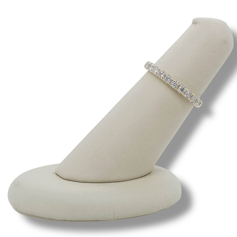 14K Y Gold 1.00ctw G/SI1 French Pave 3/4 Around Diamond Band