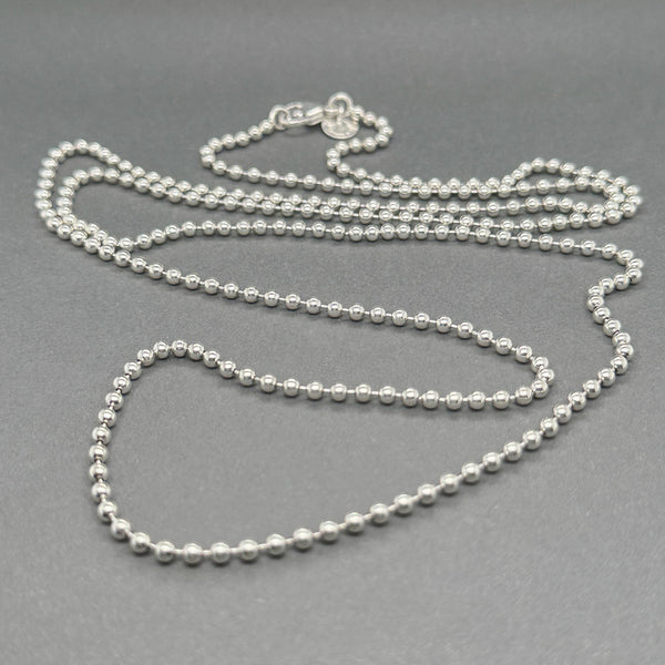 Estate Tiffany & Co. SS 34” Beaded Chain