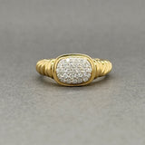 Estate 18K Y Gold 0.34ctw H-I/SI1 Diamond Cluster Ring