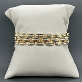 Estate 14K Y Gold Stampado Bracelet