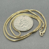 Estate 14K Y Gold 1.4mm 18” Box Chain