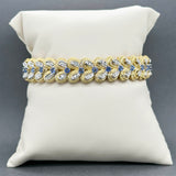 Estate 18K TT Gold 2.24ctw Sapphire & 0.48ctw Diamond Bracelet