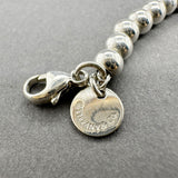 Estate Tiffany & Co. SS Blue Love Tag Beaded Bracelet