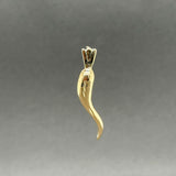 Estate 14K Y Gold 30.5mm Italian Horn Pendant