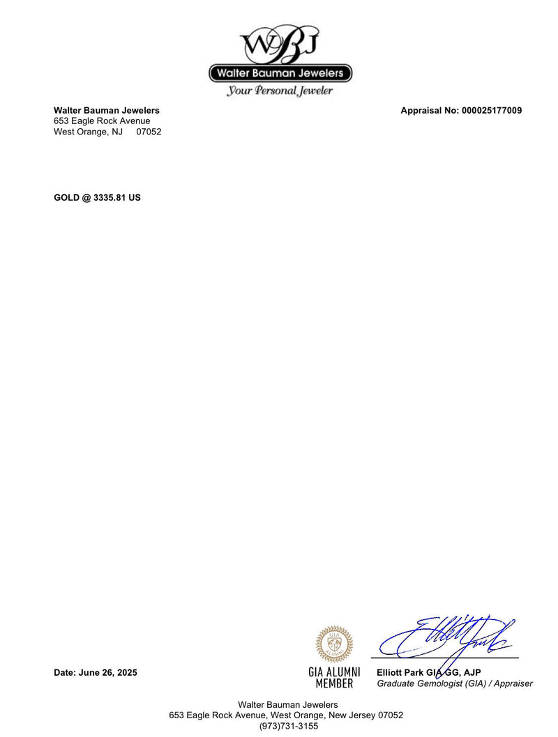 Estate 14K Y Gold 0.42ctw Emerald & 0.05ctw Diamond Ring