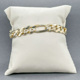 Estate 14K Y Gold 9.5mm Figaro Bracelet