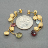 Estate Marco Bicego 18K Y Gold 7.71ctw Multistone Paradise Dangle Earrings