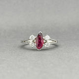 Estate 18K W Gold 0.72ct Ruby & 0.25ctw Diamond Ring