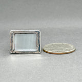 Estate SS Hawk's Eye Quartz Signet Ring