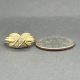 Estate Tiffany & Co. 18K Y Gold 0.19ctw Diamond Signature X Ring