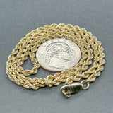 Estate 14K Y Gold 3.1mm 18” Rope Chain