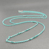 Estate Tiffany & Co. SS Blue Enamel Sparkle Chain