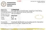 14K Y Gold 0.95ctw E-F/VS1 Lab Created Diamond Tennis Bracelet IGI