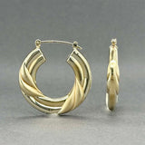 Estate 14K Y Gold 26.17mm Hoop Earrings