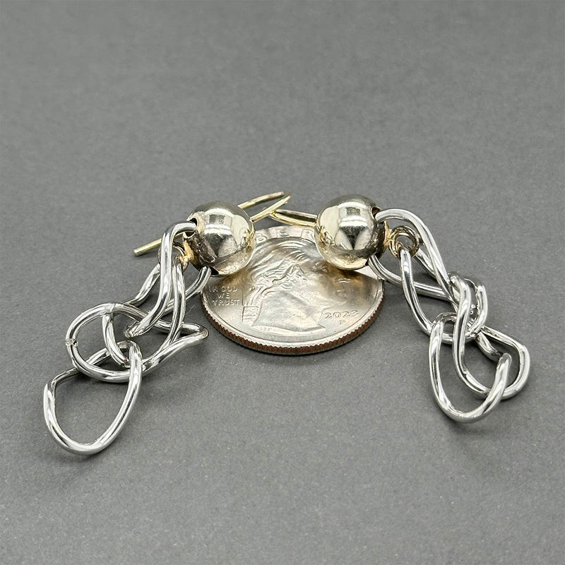 Estate SS “Devorah” Mobius Loop Dangle Earrings