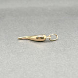 Estate 18K Y Gold 25.2mm Italian Horn Pendant