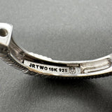 Estate Judith Ripka SS 18 0.17ctw Diamond Hoop Earrings