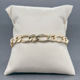 Estate 14K Y Gold 8.9mm Figaro Bracelet