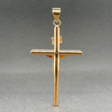 Estate 14K R Gold 61.5mm INRI Crucifix Pendant