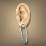 Estate David Yurman SS Classic Cable Hoop Earrings