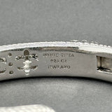 Estate Judith Ripka SS CZ Heart Cuff Bracelet