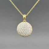 Estate 18K Y Gold 1.06ctw H/SI1-2 Diamond Pendant