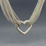 Estate Tiffany & Co. SS Multistrand Heart Necklace