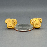 Estate Lalaounis 18K Y Gold Stud Earrings