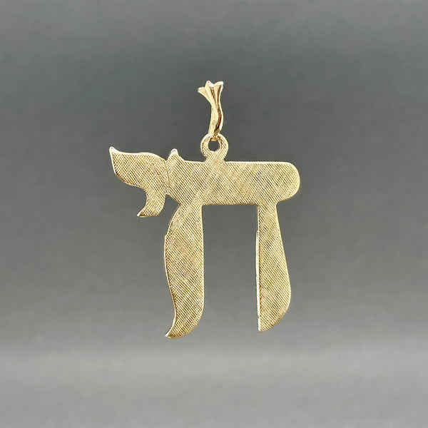 Estate 14K Y Gold Chai Pendant