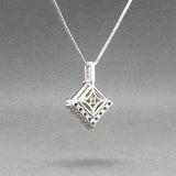 Estate 14K W Gold 2.73ct Peridot & 0.33ctw Diamond Pendant