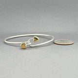 Estate Tiffany & Co. SS 18 Double Heart Bangle Bracelet