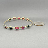 Estate Ippolita 18K Y Gold Gelato 9.10ctw Garnet Bangle Bracelet