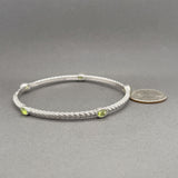 Estate Judith Ripka SS Peridot Bangle Bracelet