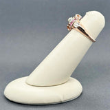 Estate 14K R Gold 0.08ctw Lab-Created Ruby & 0.25ctw Diamond Ring