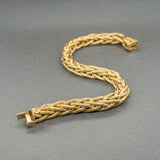 Estate 18K Y Gold 6.7mm Wheat Bracelet
