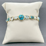 Estate Ippolita 18K Y Gold Multigem Bangle Bracelet