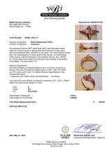 Estate 14K Y Gold 0.04ct G/SI1 Diamond Crucifix Ring